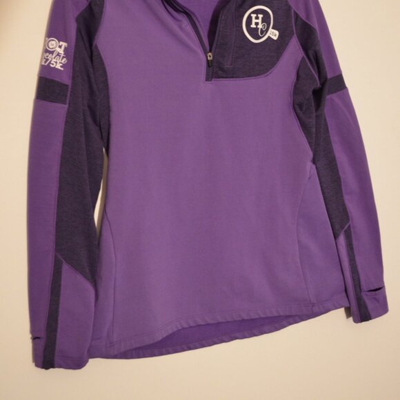 RM Running Man HOT CHOCOLATE 15K Zips Stretch Purple Activewear Women S - Picture 7 of 8